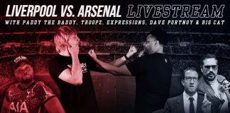 Barstool Sports brings together unique collaboration for Liverpool vs Arsenal stream