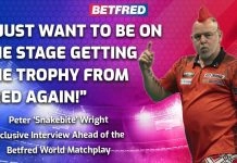 Betfred: Peter Wright raring to go in Blackpool